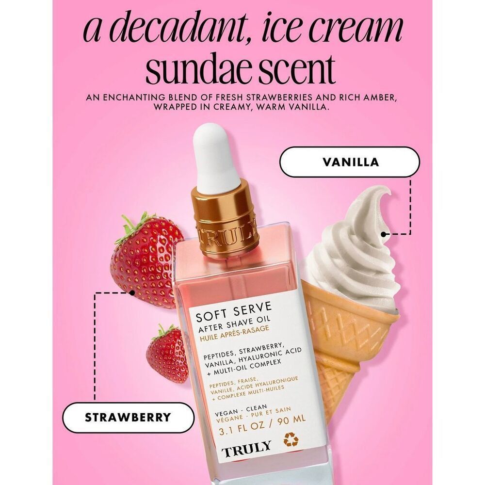 TRULY BEAUTY - NWT - Soft Serve After Shave Oil, 3.1 fl. oz. No Box - Picture 9 of 15